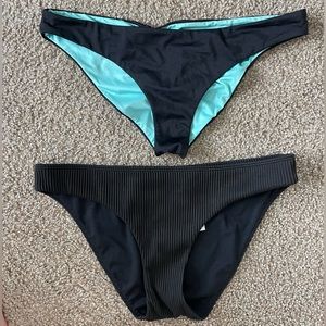 2 Black swim bottoms (Hollister and Shade & Shore)